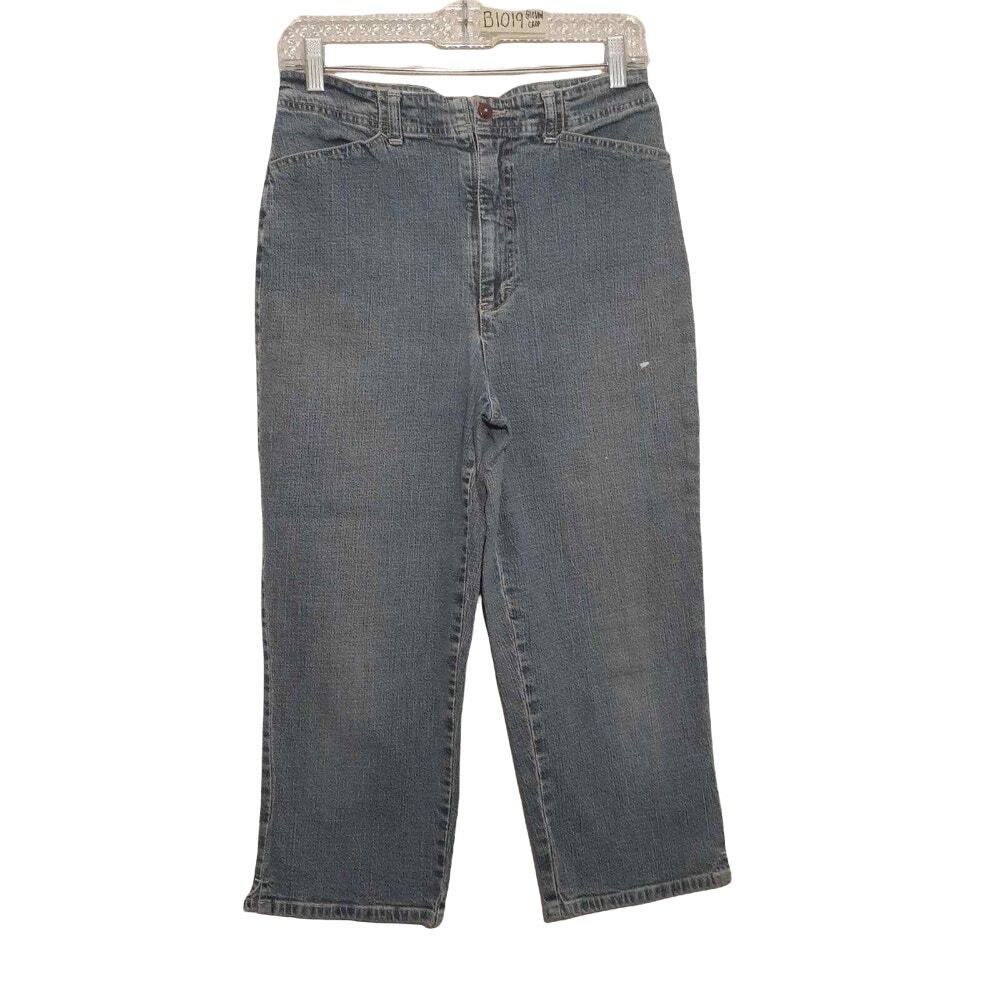 Gloria Vanderbilt vintage womens jeans 10x20 blue high rise waist capri crop